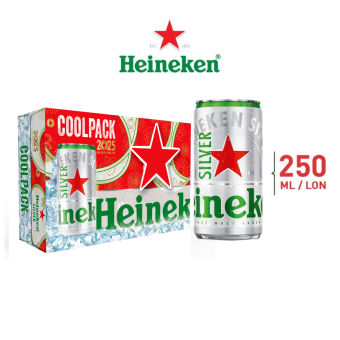 Heineken Silver thùng 24 lon x 250ml
